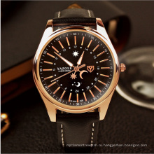 368 кожаные мужские часы серебристые водонепроницаемый высокая-класс коммерческий часы оптом, производители часов и часов